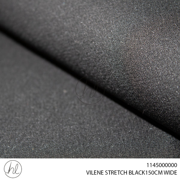VILENE STRETCH (150CM) (BLACK) (P/METER)