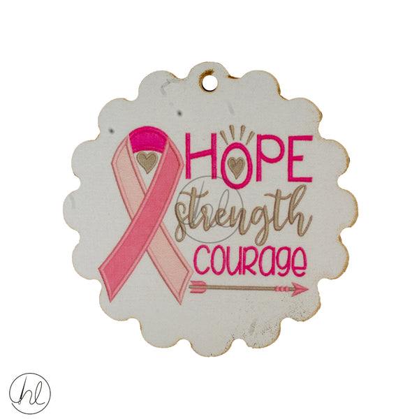 WOODEN BEAD HOPE STRENGTH  COURAGE