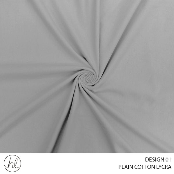 PLAIN COTTON LYCRA (DESIGN 01) (150CM) (PER M)139